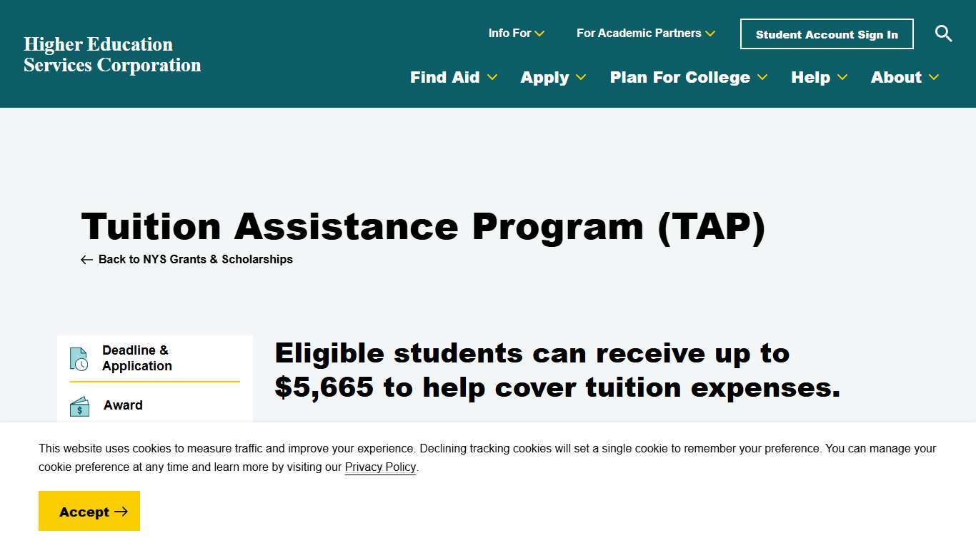 Tuition Assistance Program (TAP) HESC